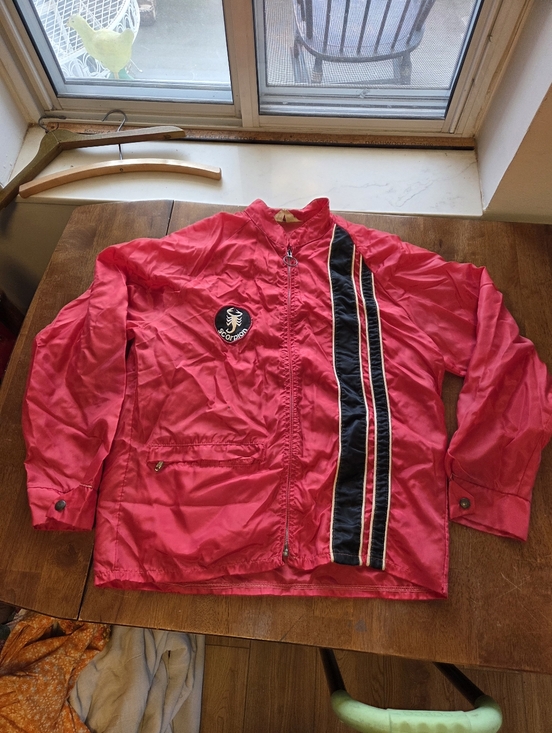 Other - Vintage 70s Lewein Toronto Red Racing Jacket - Scorpion Snowmobile Patch - Men's